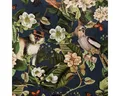 Produktbild: Stoff Samtstoff Meterware Dekostoff Italian Velvet Affe Vogel blau