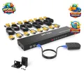 Produktbild: KVM Switch 8 Port 1U Rackmount 8 in 1 für Tastatur Maus USB-Lautsprecher mit