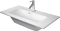 Produktbild: Duravit Möbelwaschtisch compact ME by Starck mit Überlauf, mit Hahnlochbank, 830 x 400 mm, ohne Hahnloch weiß