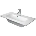 Produktbild: Duravit ME by Starck Möbelwaschtisch Compact 83x40cm, ohne Hahnloch Überlauf, mit Hahnlochbank, 23428300601, Farbe: Weiß mit Wondergliss