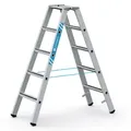 Produktbild: Zarges gebördelte Stehleiter, eloxiert Saferstep B 2x5 Stufen