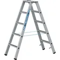 Produktbild: Zarges Stehleiter Saferstep B, 41305, eloxiert, aus Aluminium mit 2 x 5 Stufen